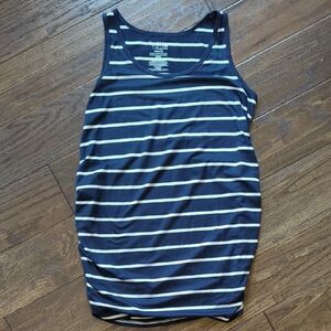 Time And Tru Maternity Navy/White Stripe Tank, Size Small